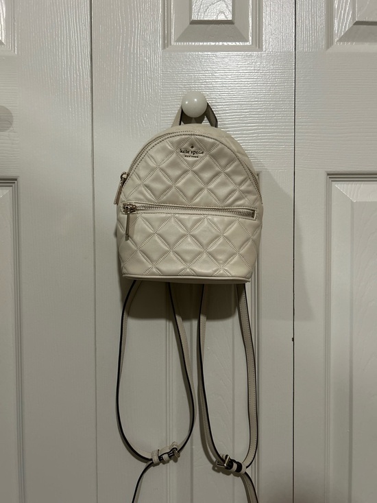 kate spade Handbags - kate spade Quilted Mini Backpack in Off-White with Gold Hardware